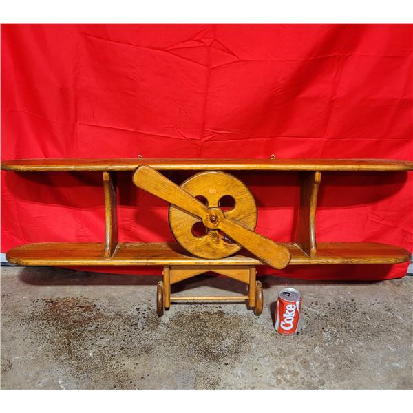 Arts & Crafts Wooden Airplane Wall Shelf