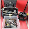 Image 1 : Assorted Tool Lot w/ Tool Carriers, Wrenches, Light, & More