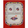 Image 1 : T. Limoges Century Exclusive 3 Section Server/Appetizer Dish w/ Floral Pattern