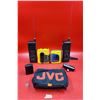 Image 1 : Sony Sports Walkman, Prosonic AM/FM Stereo Cass. Player, Realistic Walkie Talkies, & Carrying Case