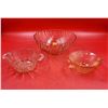 Image 1 : 3 Pieces of VTG Pink Depression Glassware