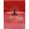 Image 1 : 3 Pieces of VTG Pink Depression Glassware