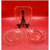 Image 1 : 3 Pieces of VTG Pink Depression Glassware