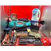 Image 1 : Assorted Tool Lot w/ Socket Sets, Milwaukee Trimmer Line, Screwdrivers, Respirator, & More