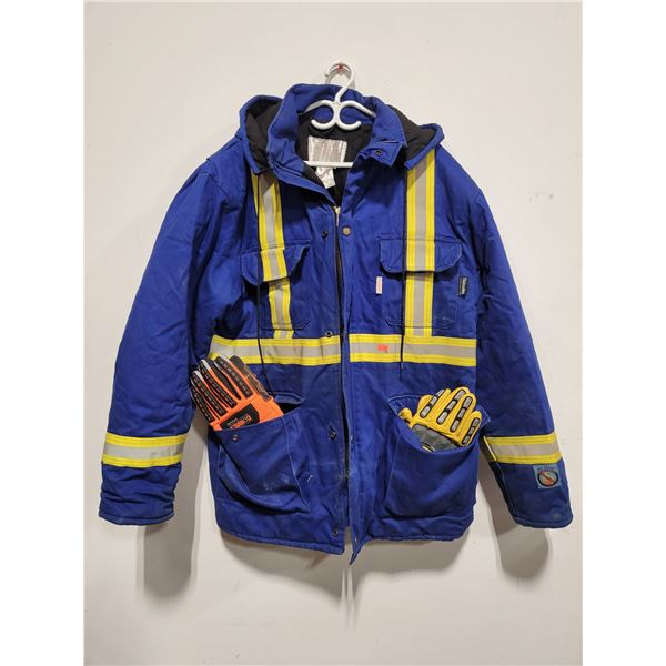 Hi-Vis Thinsulate Jacket w/ Work Gloves