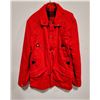 Image 1 : Red Wool-Lined Button-Up Jacket