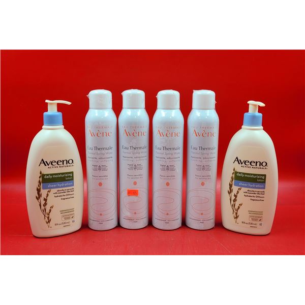 Aveeno Daily Moisturizers & Avene Thermal Spring Water