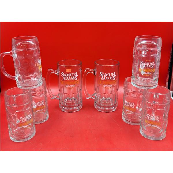 Lot Of Samuel Adams Glass Mugs