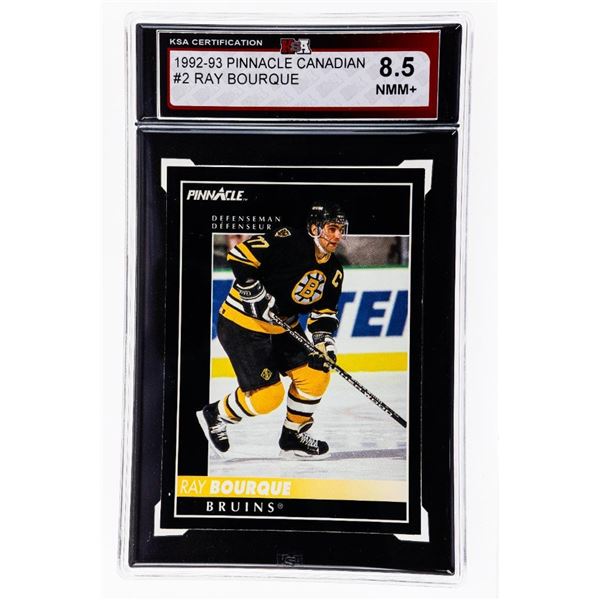 MR - Ray Bourque #2 1992-1993 Pinnacle Canadian - Graded KSA 8.5