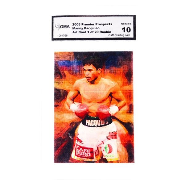 2008 Premier Prospects Manny Pacquiano Art Card # 1/20 Gem Mint 10 GMA