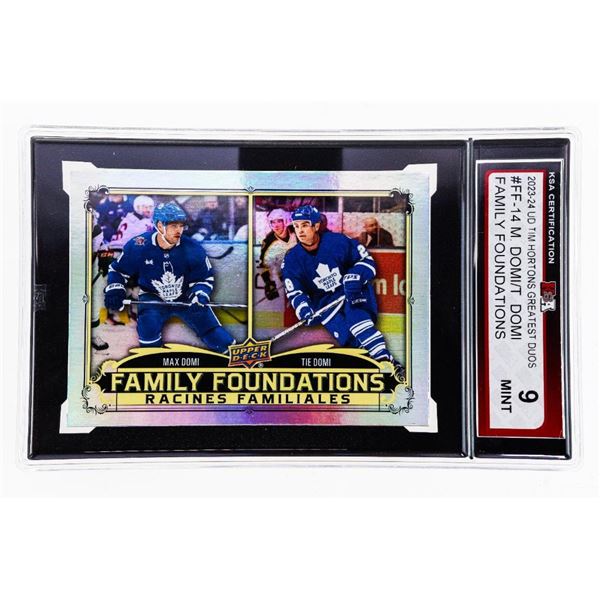ME - Max & Tie Domi #FF-14 2024 Tim Horton's Greatest Duos Family Foundations - Graded KSA 9