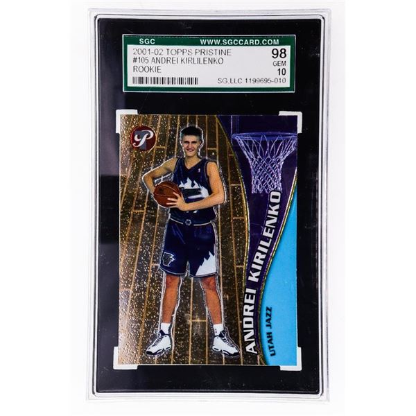 2001-02 Topps Pristine #105 Andrei Kirilenko RC - SGC Gem Mint 10
