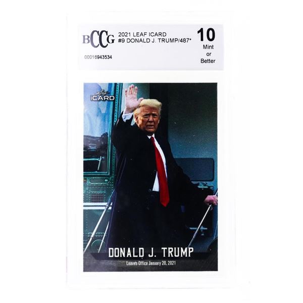 2021 LEAF ICARD #9 Donald J. Trump/487  BCCG 10