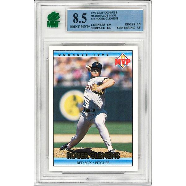 MR - 1992 Donruss McDonald's MVP Roger Clemens #10 Boston Red Sox Graded 8.5