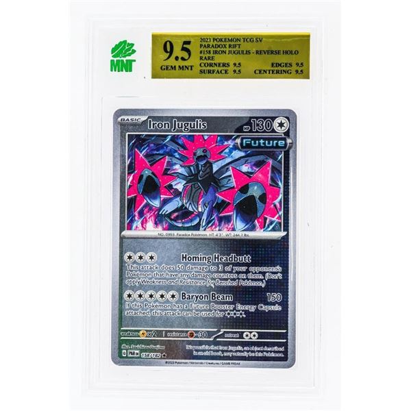 Iron Jugulis Pokemon 2023 Paradox Rift 158/182 Holo Graded Slab MNT 9.5 GEM MNT