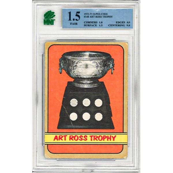 E - 1972-73 O-Pee-Chee Set-Break #148 Art Ross Trophy Winners Graded 1.5 MNT