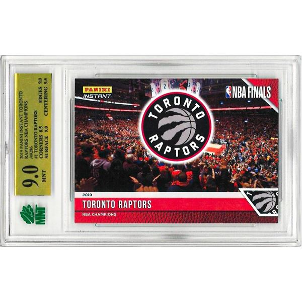 ME - Toronto Raptors #1 2019 Panini Instant Toronto Raptors NBA Champions /49286 Graded 8.5