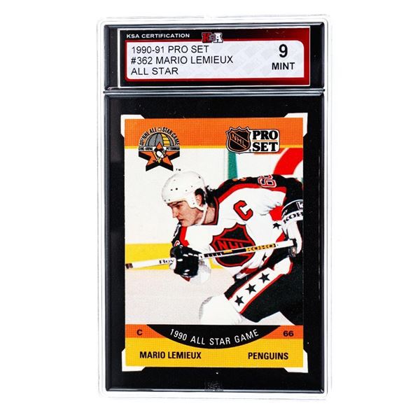 (OE) 1990 -91 PRO SET #362 Mario Lemieux All Star KSA 9MINT