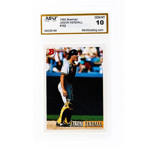 1993 Bowman #162 Jason Kendall Rookie Pittsburgh Pirates (EO) MINT 10
