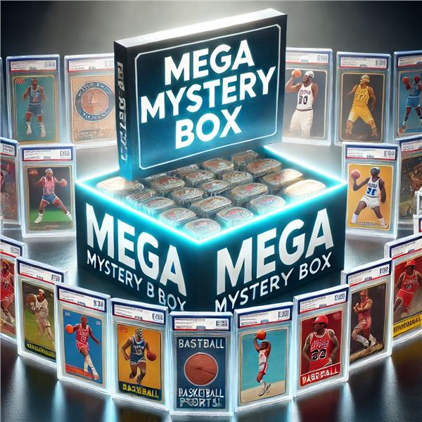 MEGA MYSTERY Box - 10 Mixed Sports Graded Cards
