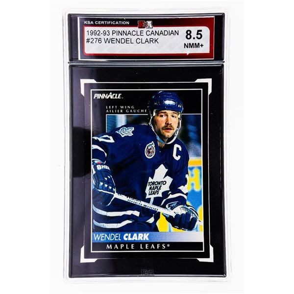 MR - Wendel Clark #276 1992-1993 Pinnacle Canadian - Graded KSA 8.5