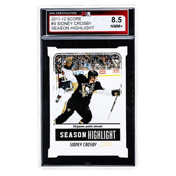 (OR) 2011-12 SCORE #9 Sidney Crosby KSA 8.5 NMM+