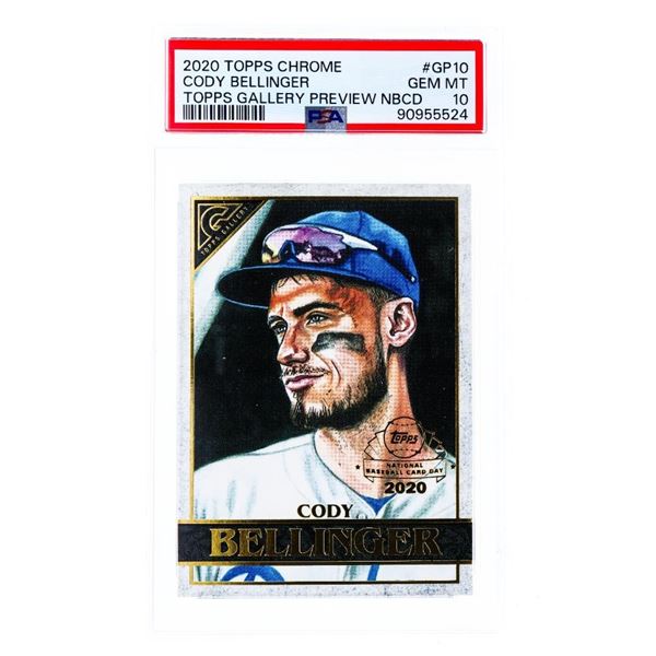 2020 TOPPS CHROME "Cody Bellinger" Topps Gallery Preview NBCD # GP10 GEM MT 10 PSA