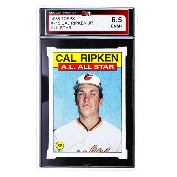 (SE) 1986 TOPPS #715 Cal Ripken Jr. All Star KSA 6.5 ENM+