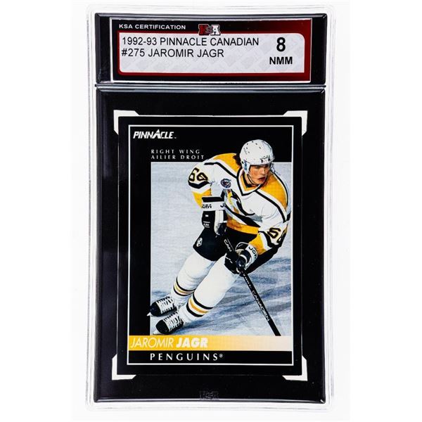 MC - Jaromir Jagr #275 1992-1993 Pinnacle Canadian - Graded KSA 8