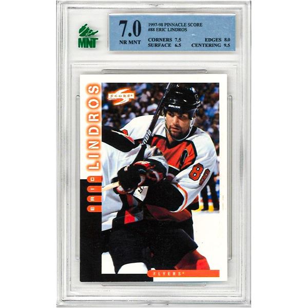 SE - Eric Lindros #88 1997-98 Pinnacle Score Graded 7 MNT