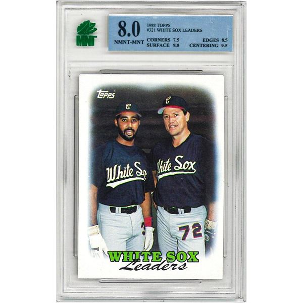 ME - 1988 Topps Baseball White Sox Leaders #321 Graded 9 MNT