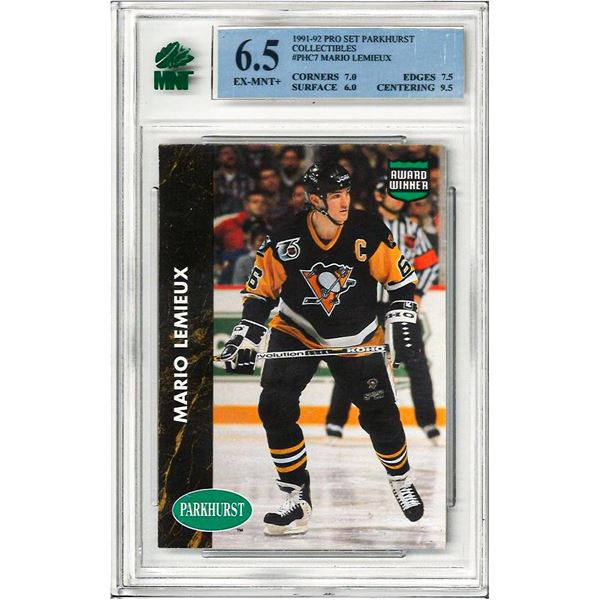 SE - 1991 Parkhurst French Mario Lemieux PHC7 Graded 6.5 MNT