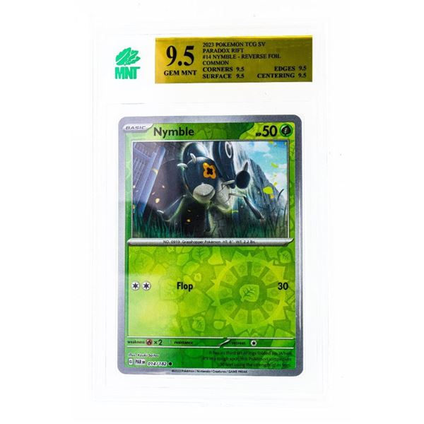 SG - Nymble SV04: Paradox Rift Pokemon #014/182 Common Rev Holo 014/182 MNT 9.5