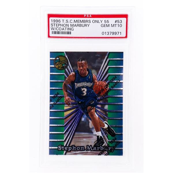 1996 Topps Stadium Club Members Only 55 Stephon Marbury #53 PSA 10 MINT Rookie RC