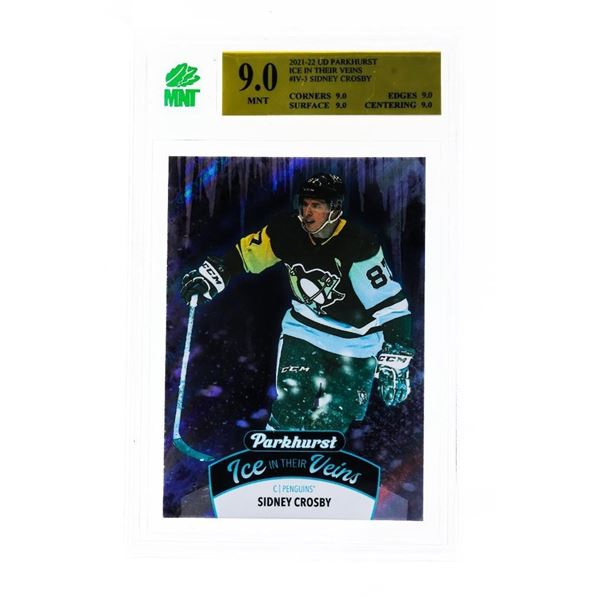 (oe) 21/22 PARKHURST..SIDNEY CROSBY..ICE IN THEIR VEINS..GOLD..SP..# IV-3..PENGUINS