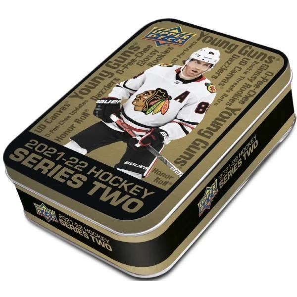 UPPER DECK 2021-2022 Hockey Series TWO Sealed Tin -9 Packs Per tin x 8 cards each.