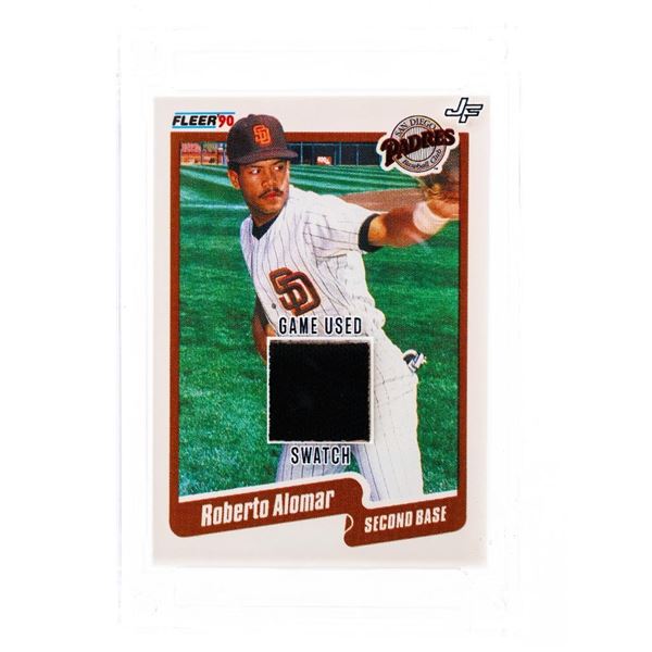 Jersey Fusion Game Worn Jersey Material Worn in 2003 by "Roberto Alomar" + Card  Fleer 1990