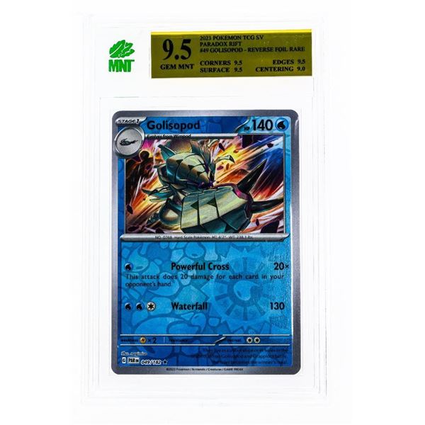 SG - MNT 9.5 Golisopod 049/182 Reverse Holo PAR Paradox Rift Pokemon Card