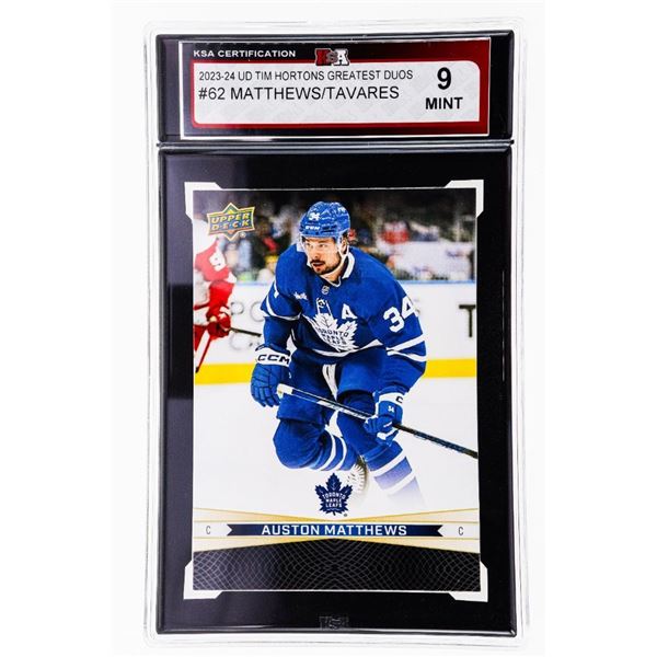 MC - 2023-24 23/24 Tim Hortons Greatest Duos #62 Auston Matthews John Tavares Leafs - KSA 9