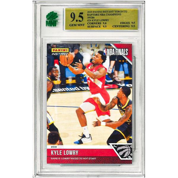 CR - 2018-19 Kyle Lowry Panini Instant #24 Toronto Raptors graded 9.5