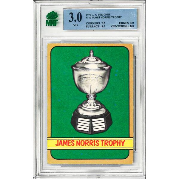 E - 1972-73 OPC O-Pee-Chee - James Norris Trophy #142 Graded 3 MNT