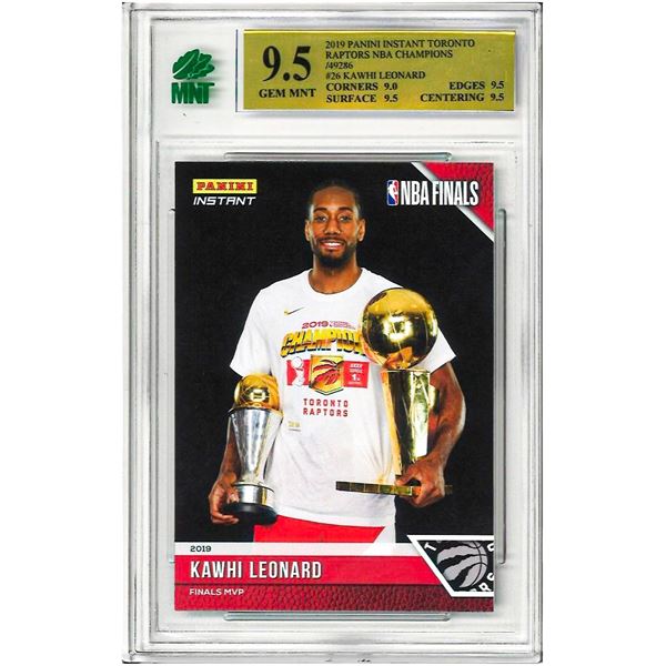 KR - KAWHI LEONARD 2019 FINALS MVP - NBA Champions Limited Edition #26 Panini Instant Graded 9.5