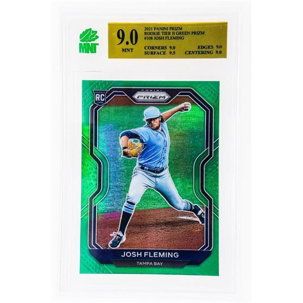 OR - 2021 Panini Josh Fleming #108 Green Prizm Rookie RC  - MNT 9