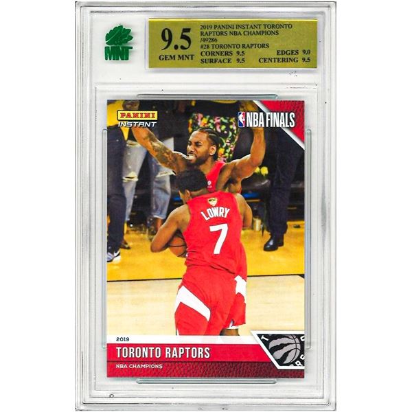 KR- 2018-19 Panini Instant “NBA Finals” - Toronto Raptors #28 Graded 9.5