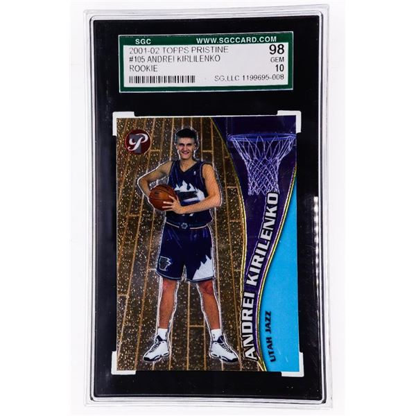 2001-02 Topps Pristine #105 Andrei Kirilenko RC - SGC Gem Mint 10