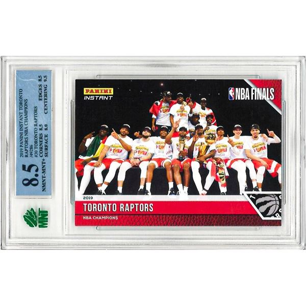 ME - Toronto Raptors #30 2019 Panini Instant Toronto Raptors NBA Champions /49286 Graded 8.5