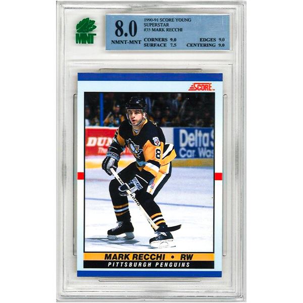 SE - 1990-91 Score Young Superstars #35 Mark Recchi #35 Graded 8 MNT