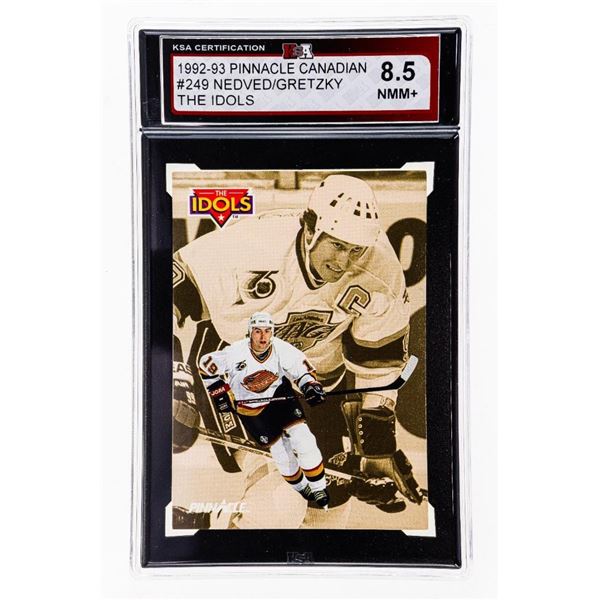 MC - Nedved/Gretzky #249 The Idols 1992-1993 Pinnacle Canadian - KSA 8.5