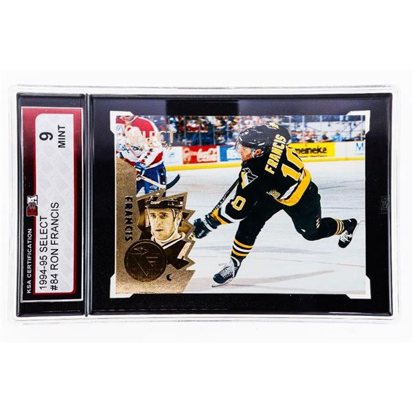 MI - Ron Francis #84 1994-1995 Select - Graded KSA 9