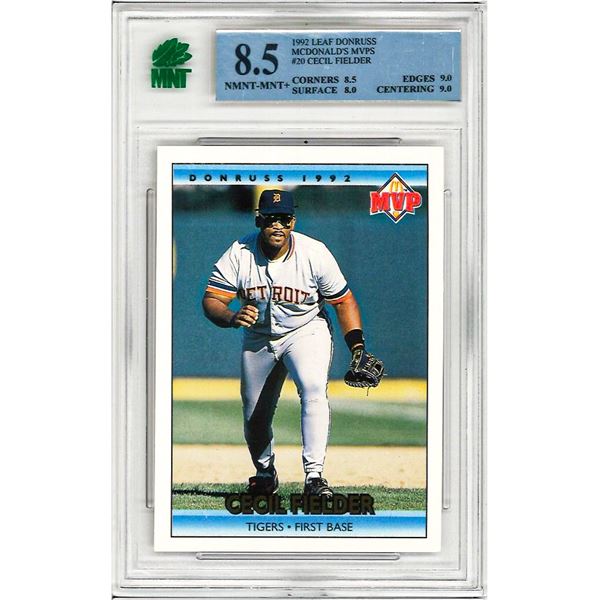 ME - Cecil Fielder #20 1992 Donruss McDonald's MVP Graded 8.5